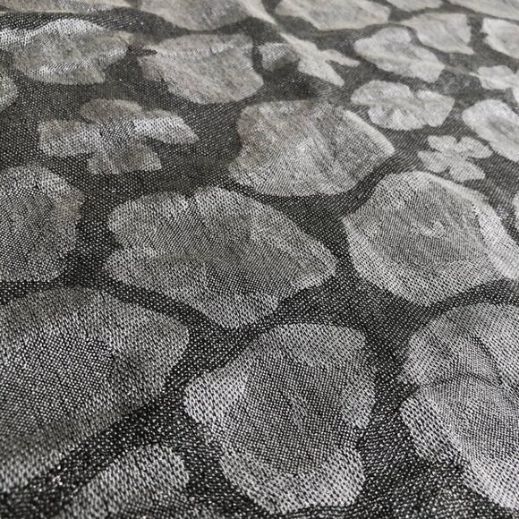 infinity Circle Grey Silver Shimmer Sparkle Leopard Cheetah Flower Light Scarf - Picture 4 of 11